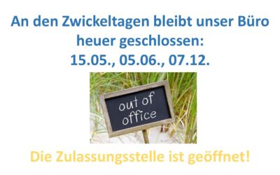 Zwickeltage geschlossen 2026